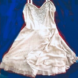 Free People,M, NWD, mini , beige/white lace, swing,